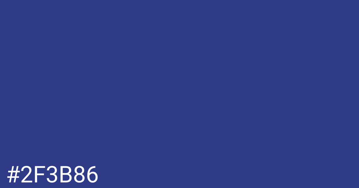 Hex color #2f3b86 graphic