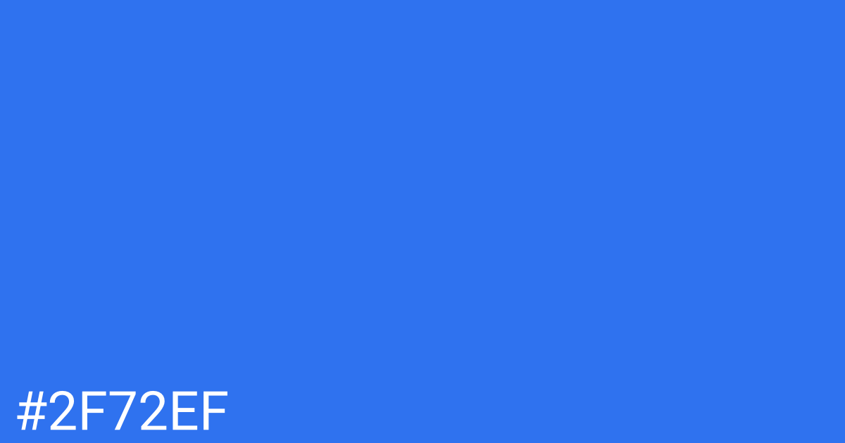 Hex color #2f72ef graphic