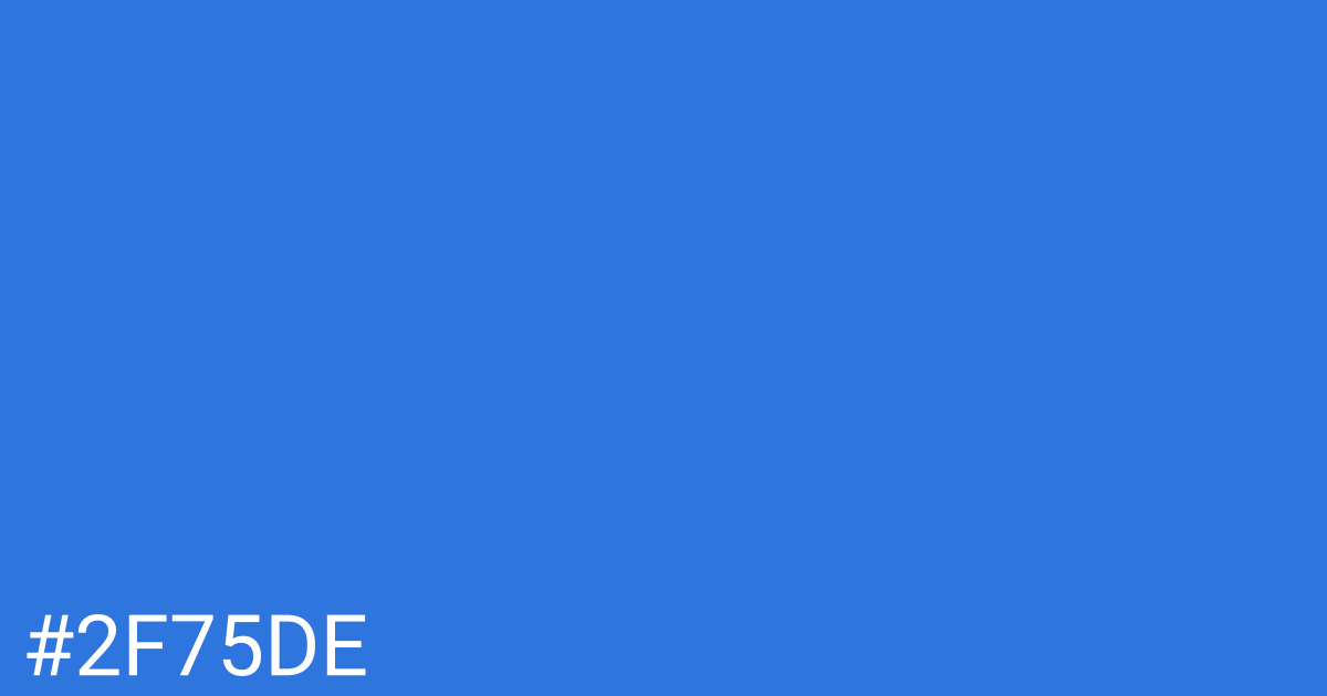 Hex color #2f75de graphic