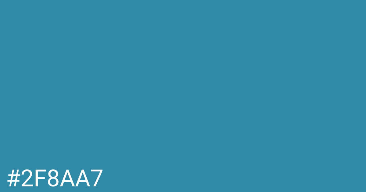 Hex color #2f8aa7 graphic