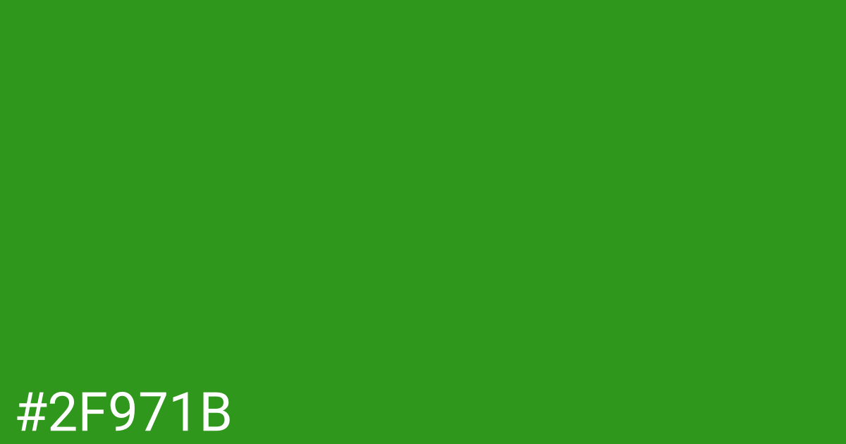 Hex color #2f971b graphic