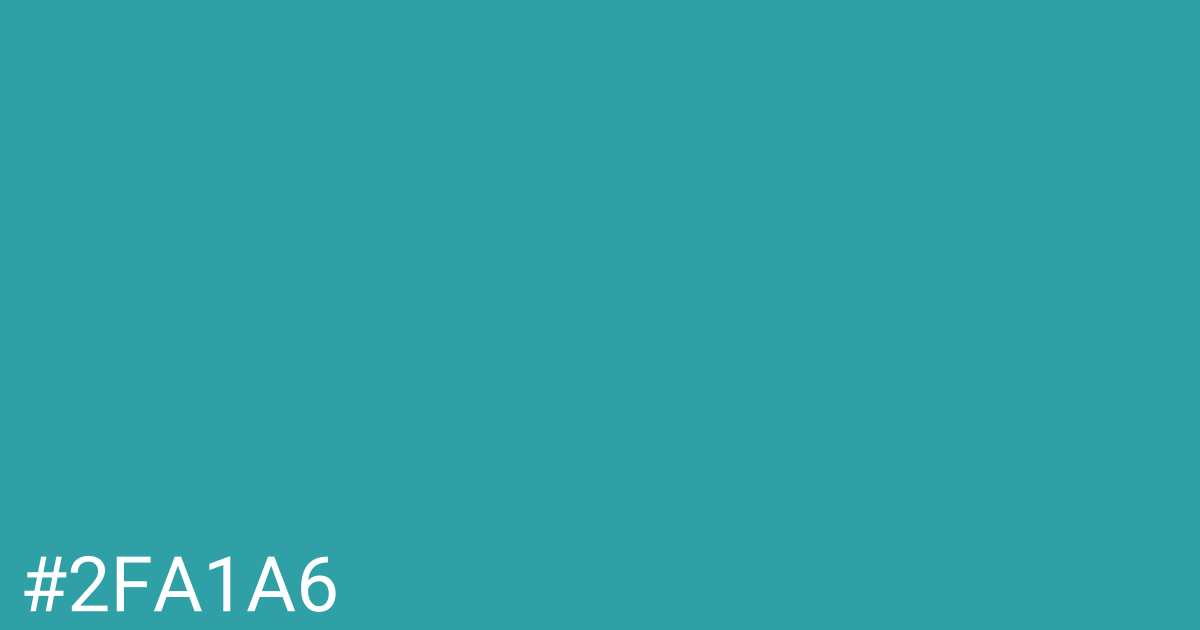 Hex color #2fa1a6 graphic