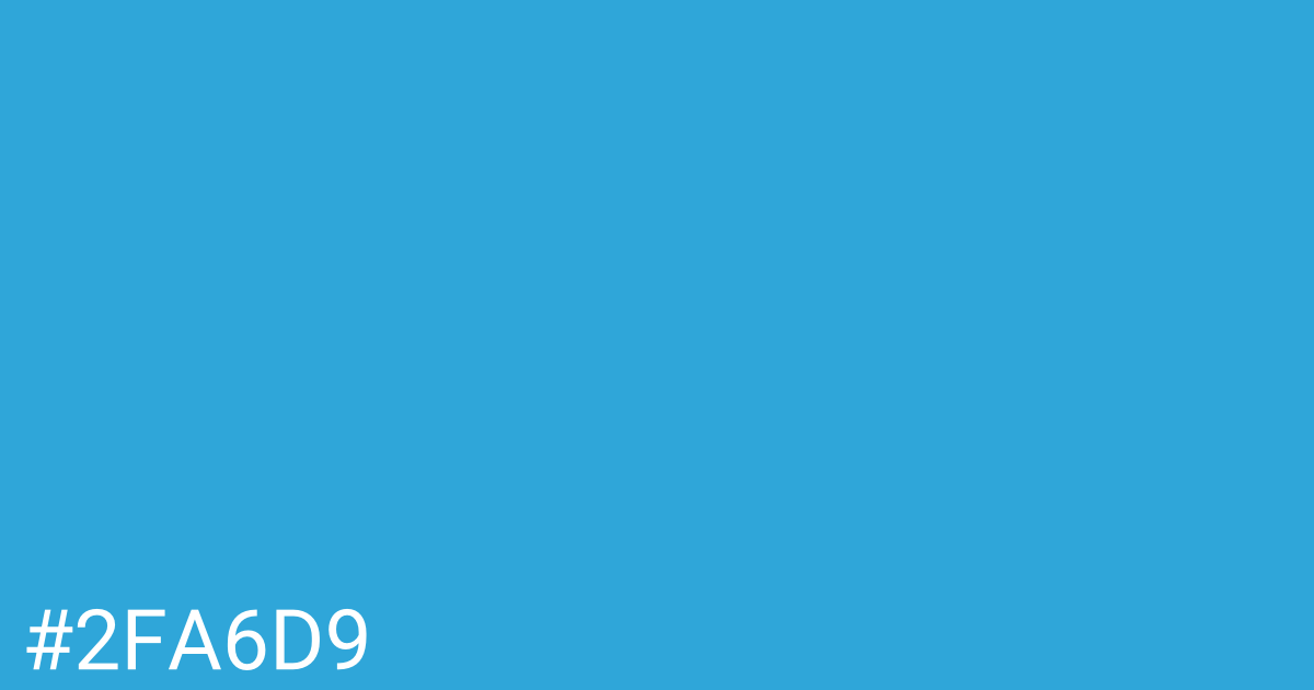 Hex color #2fa6d9 graphic
