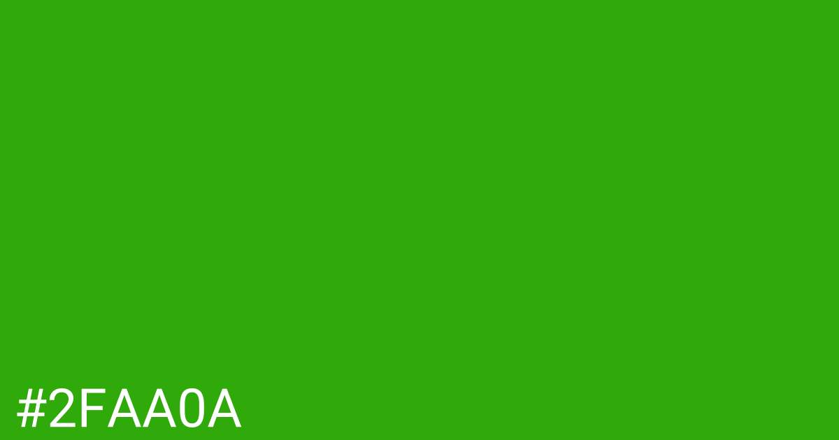 Hex color #2faa0a graphic