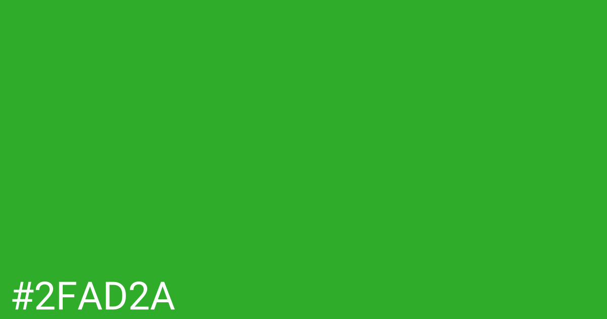 Hex color #2fad2a graphic
