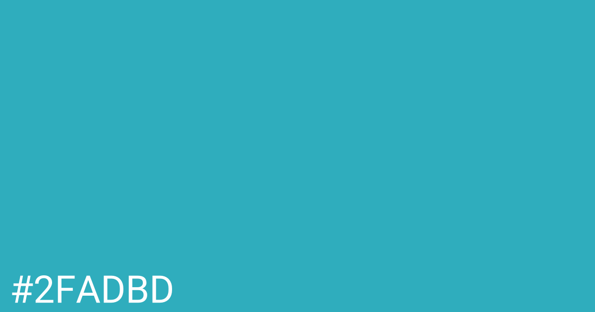Hex color #2fadbd graphic
