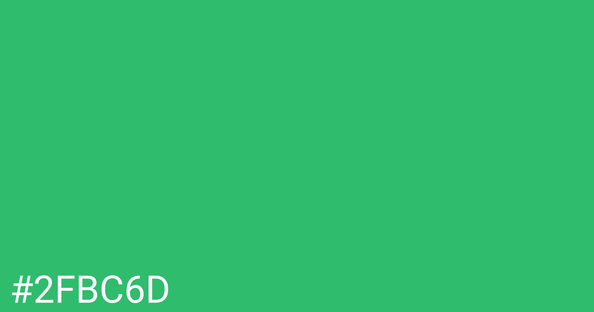 Hex color #2fbc6d graphic