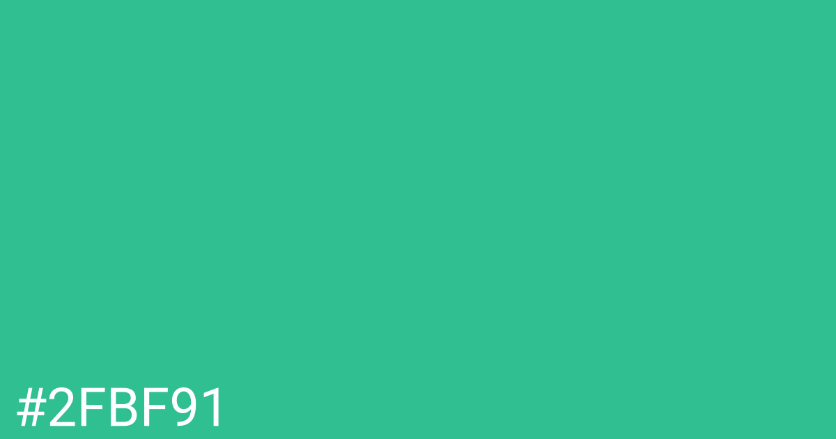 Hex color #2fbf91 graphic