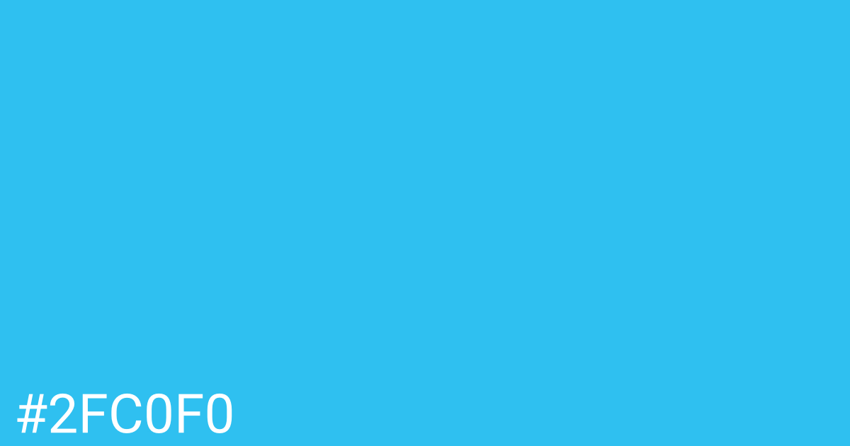 Hex color #2fc0f0 graphic