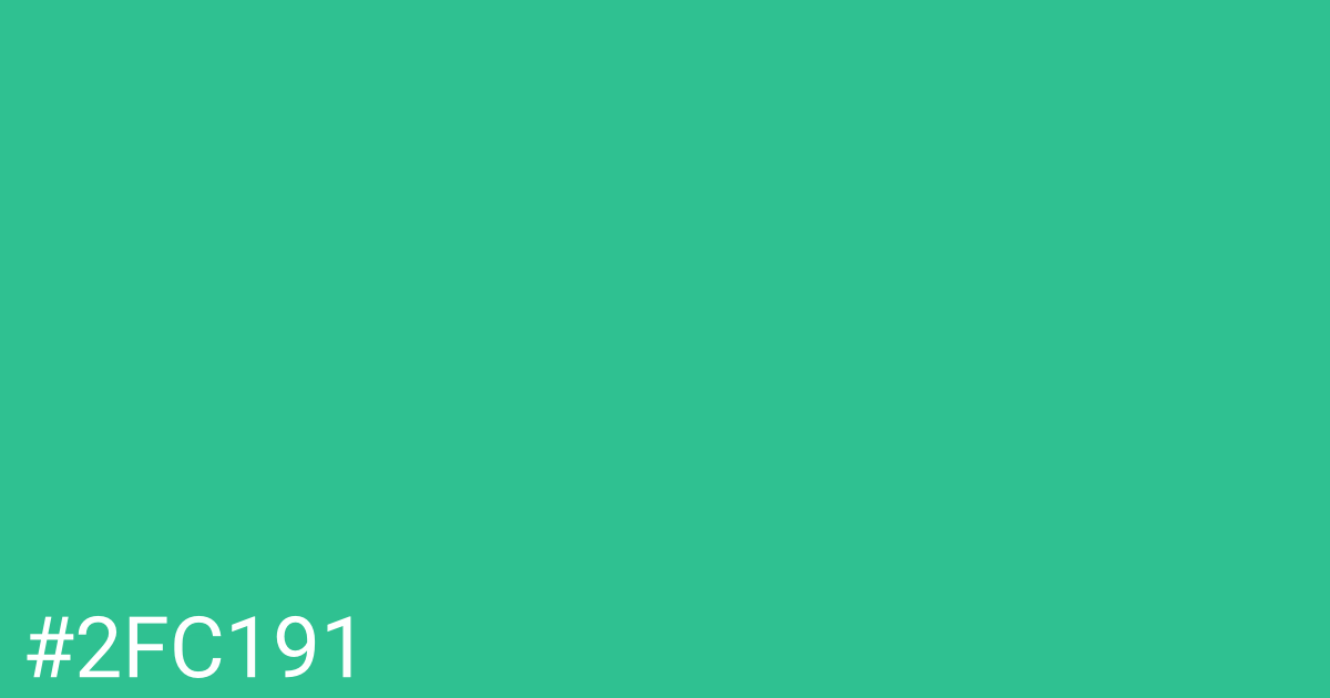 Hex color #2fc191 graphic