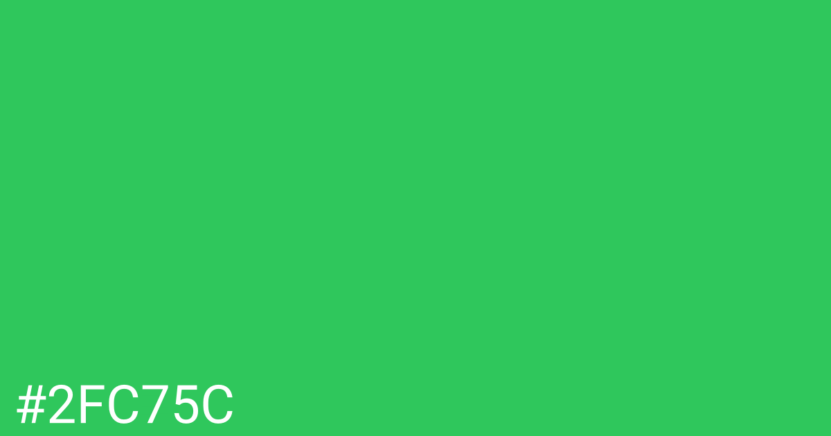 Hex color #2fc75c graphic