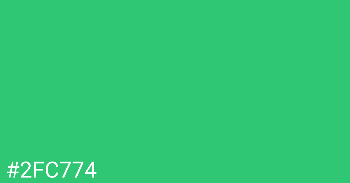 Hex color #2fc774 graphic