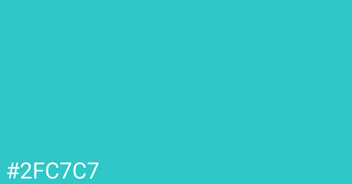 Hex color #2fc7c7 graphic