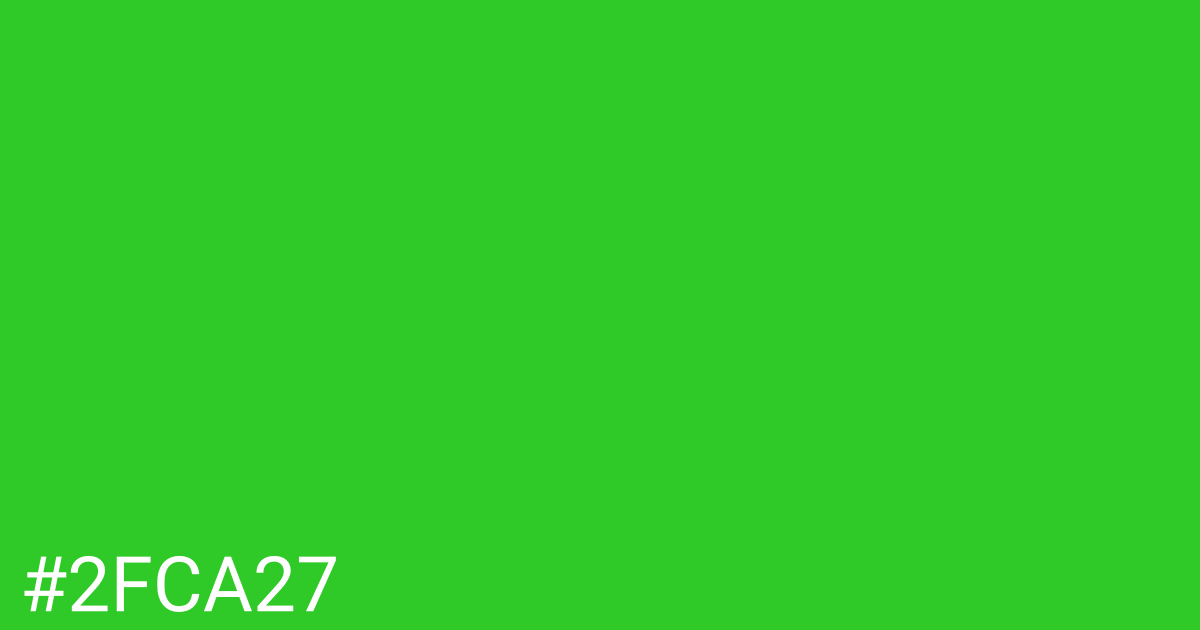 Hex color #2fca27 graphic