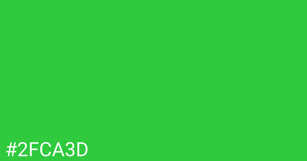 Hex color #2fca3d graphic