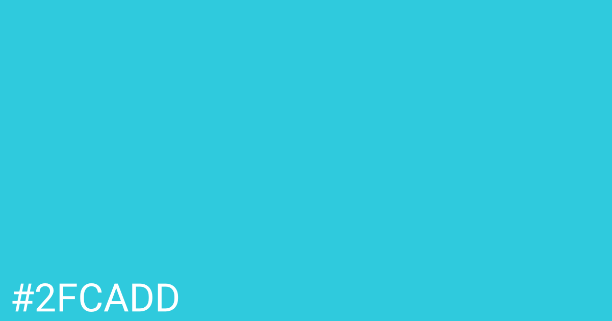 Hex color #2fcadd graphic