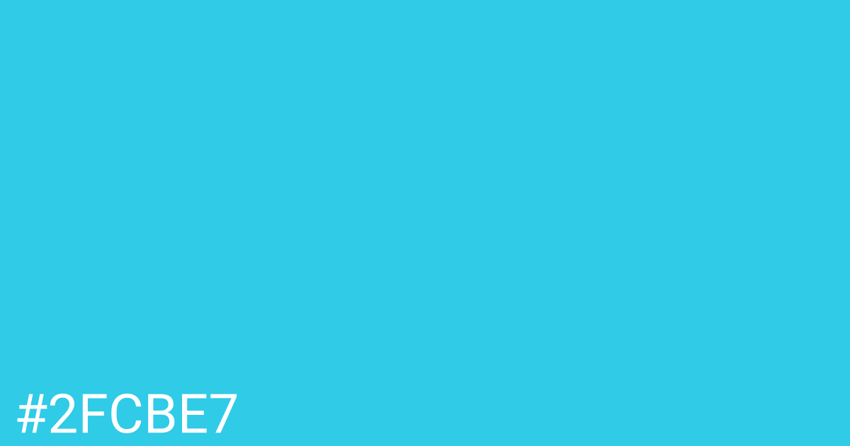 Hex color #2fcbe7 graphic
