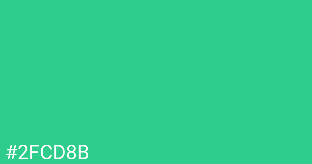 Hex color #2fcd8b graphic