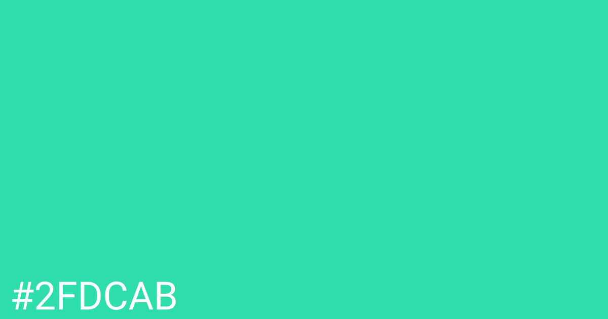 Hex color #2fdcab graphic