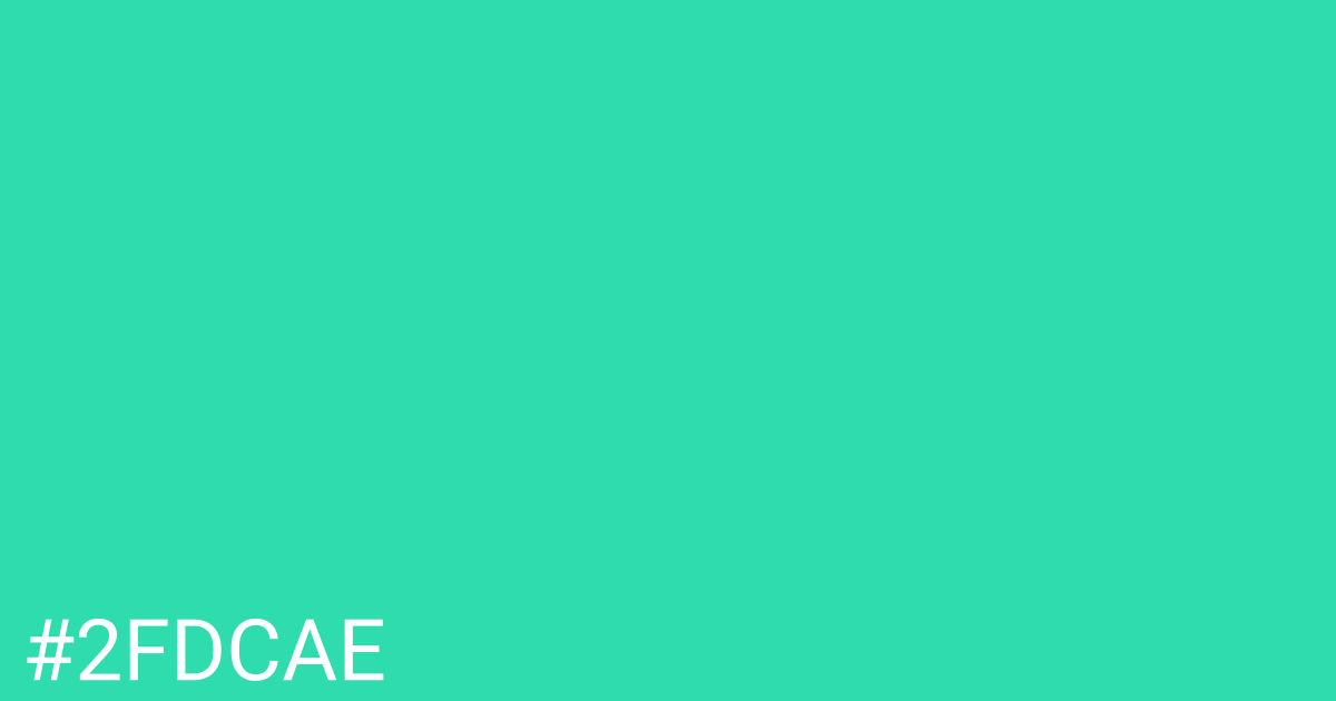 Hex color #2fdcae graphic