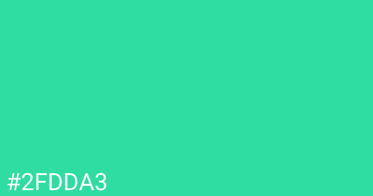 Hex color #2fdda3 graphic
