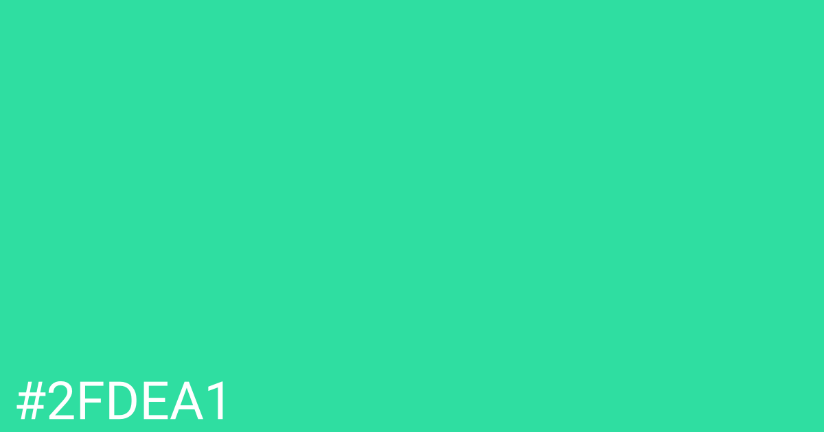 Hex color #2fdea1 graphic