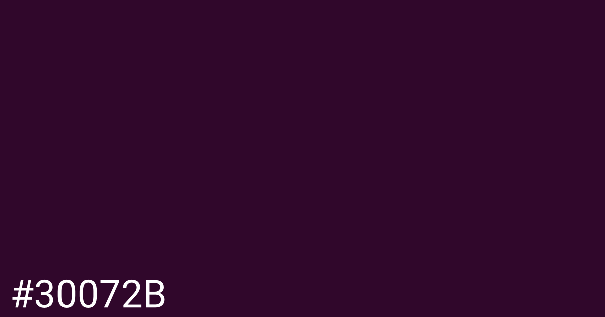 Hex color #30072b graphic