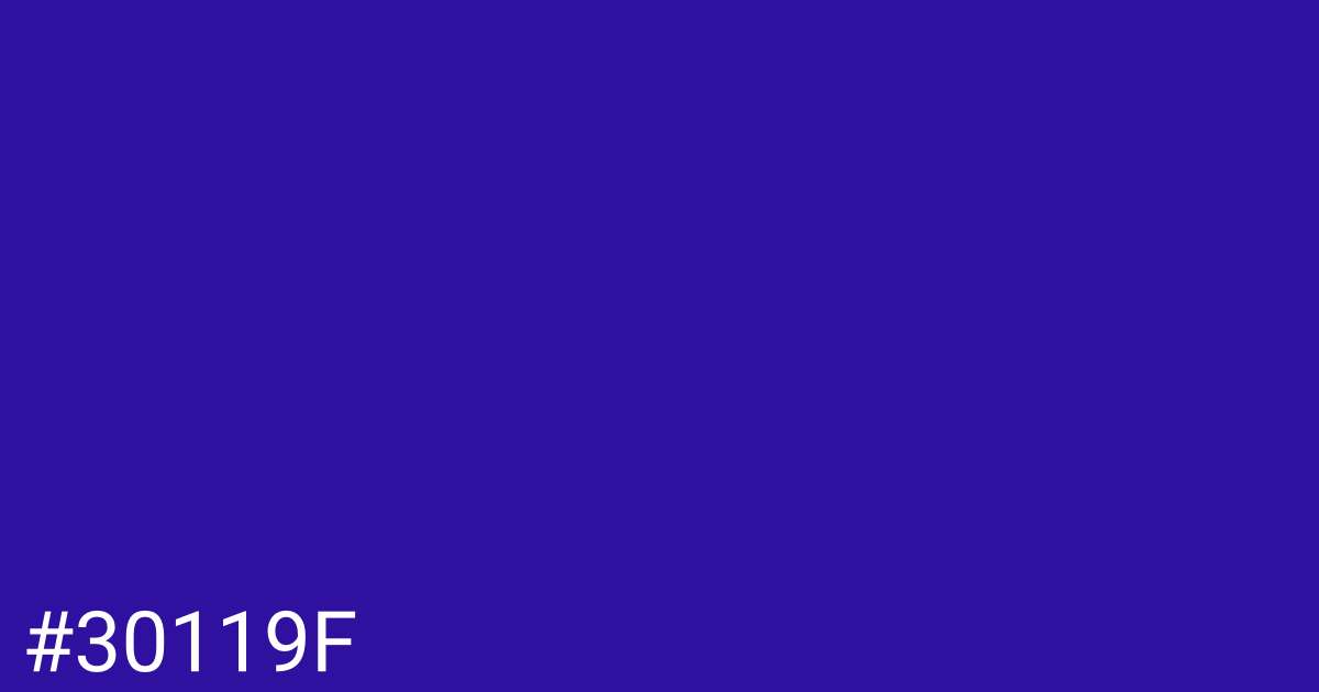 Hex color #30119f graphic