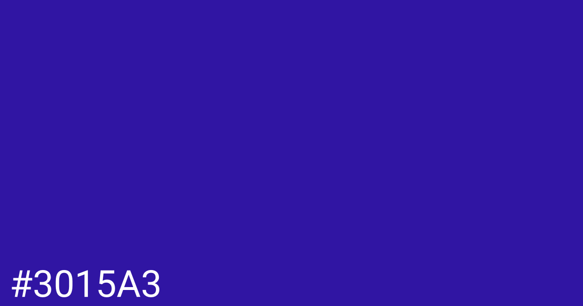 Hex color #3015a3 graphic