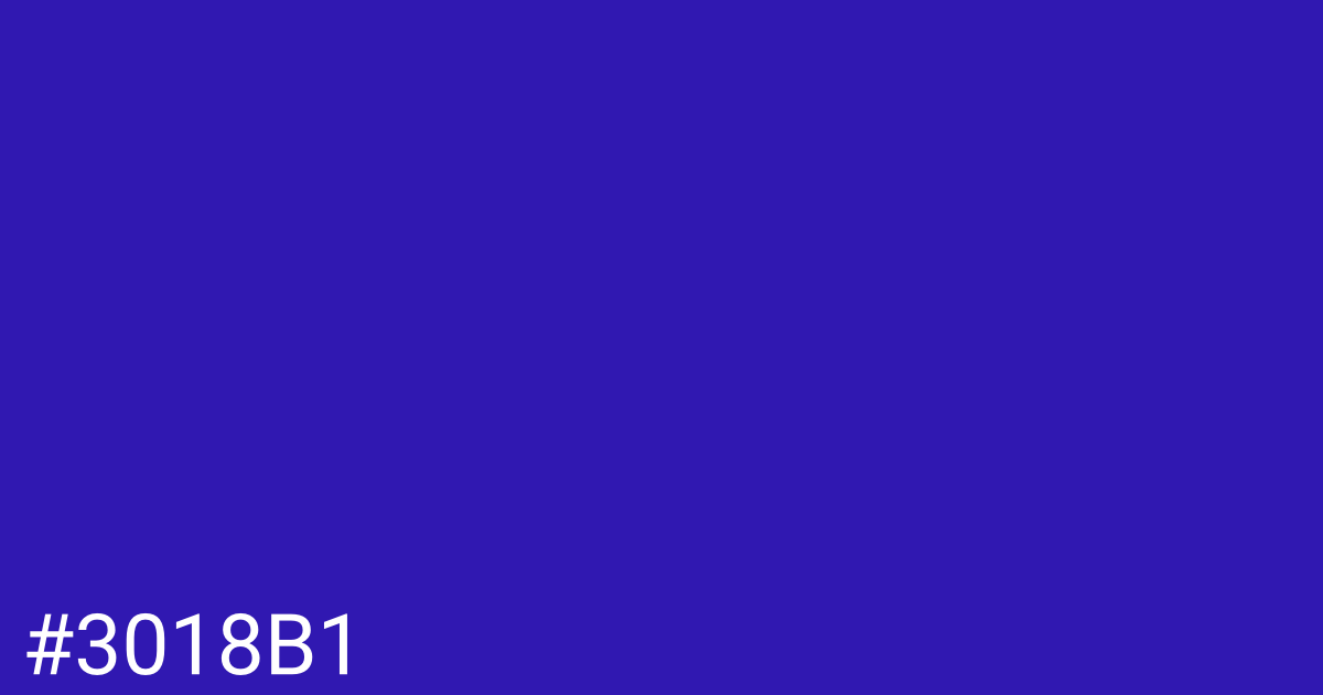 Hex color #3018b1 graphic