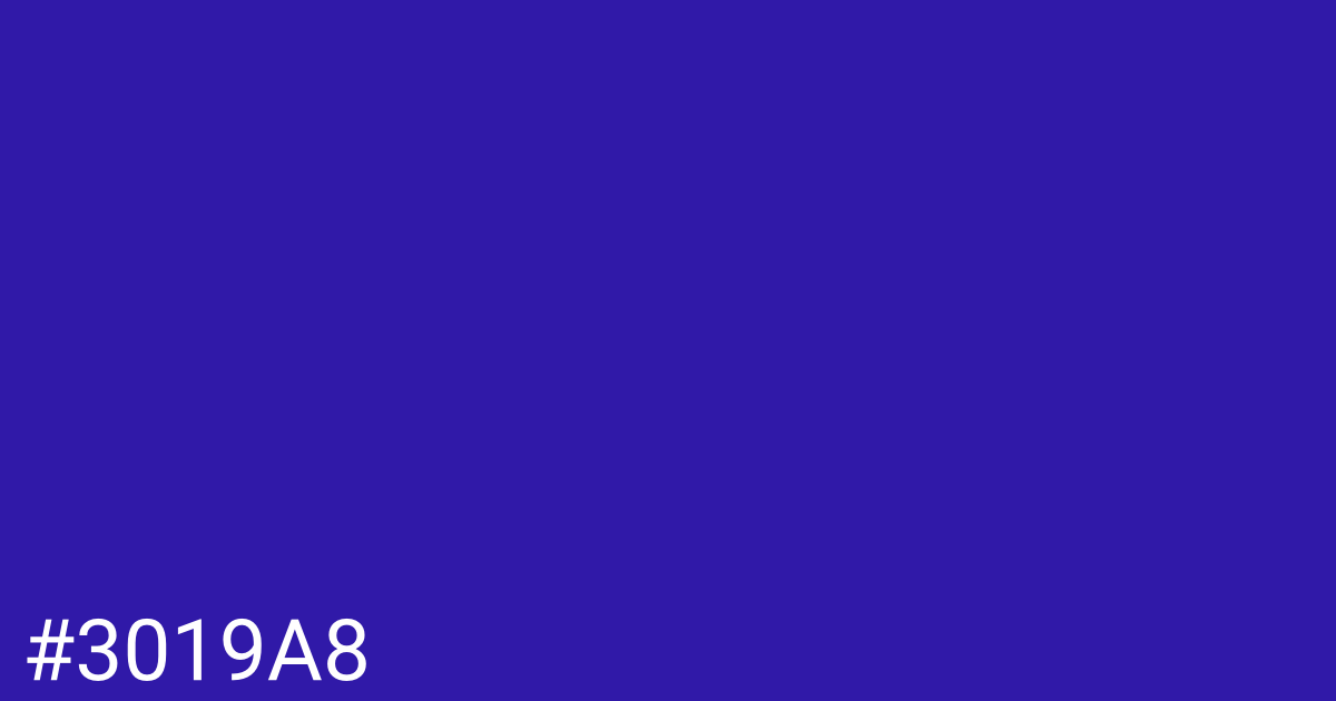 Hex color #3019a8 graphic