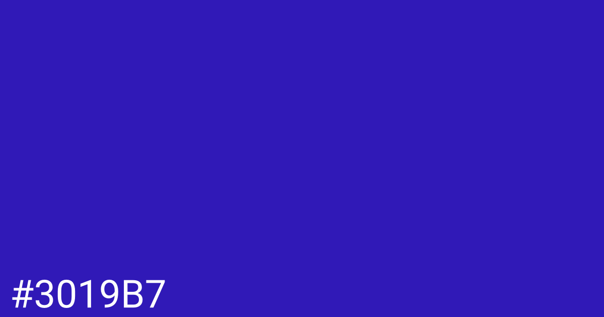 Hex color #3019b7 graphic