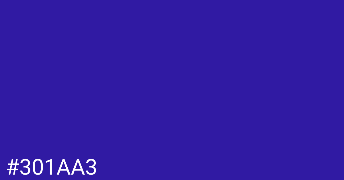 Hex color #301aa3 graphic