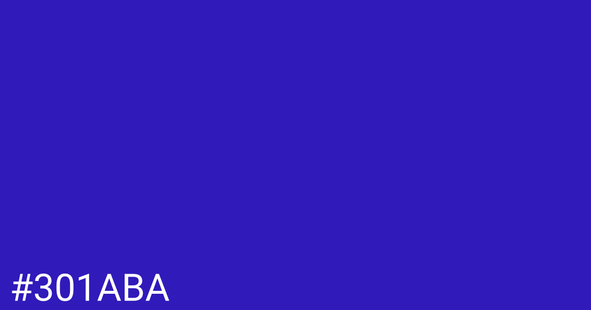 Hex color #301aba graphic