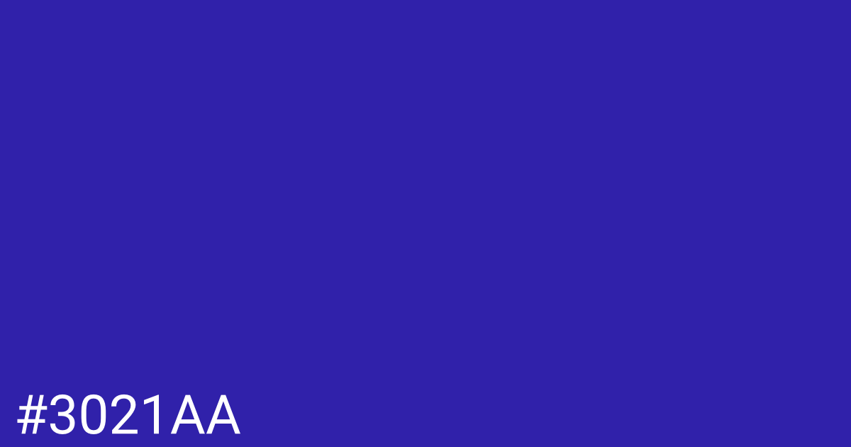 Hex color #3021aa graphic