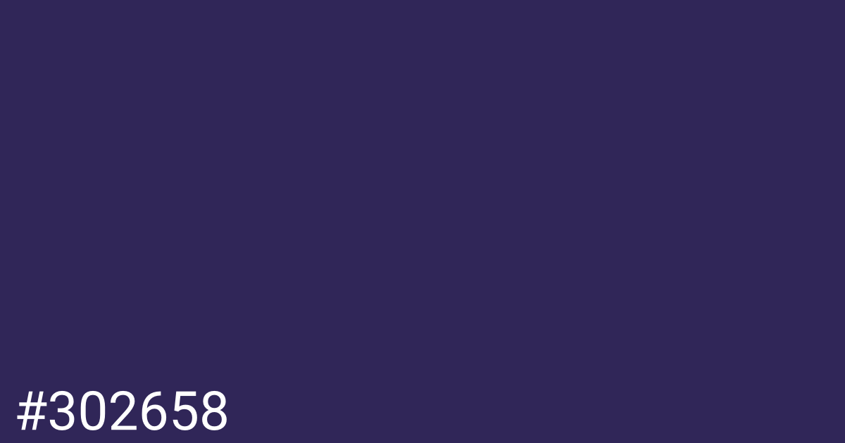 Hex color #302658 graphic