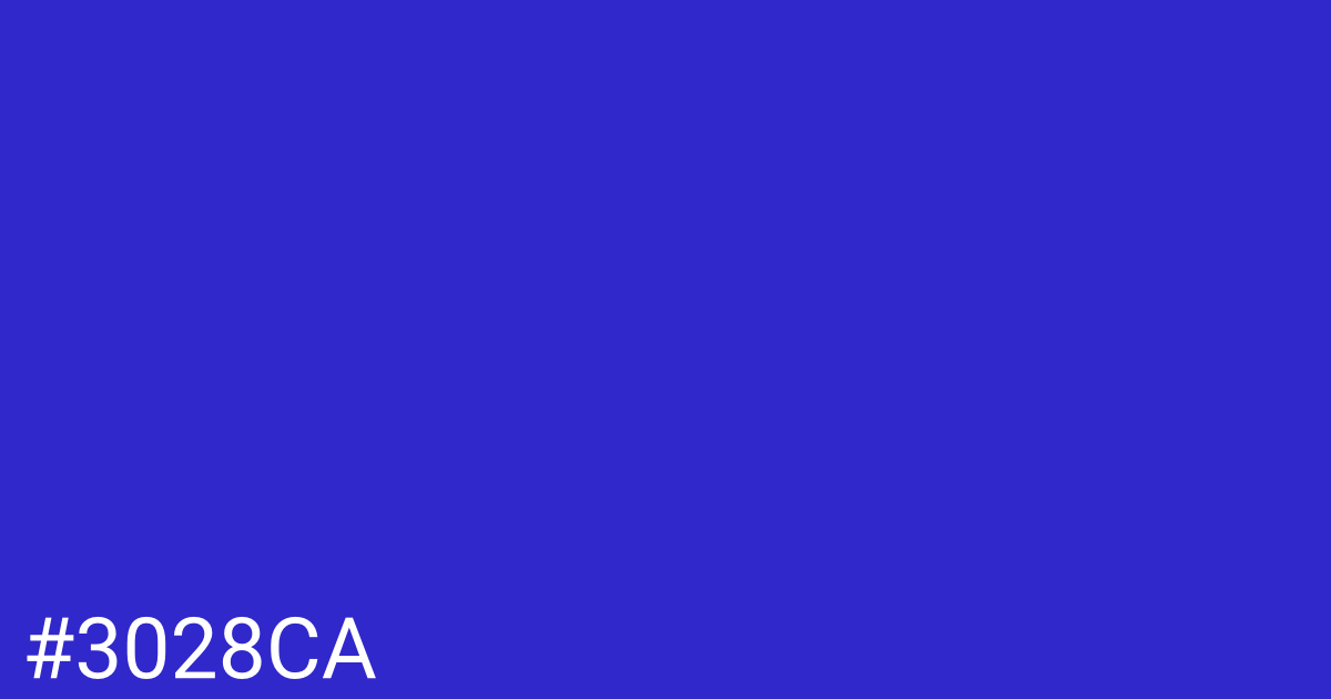 Hex color #3028ca graphic