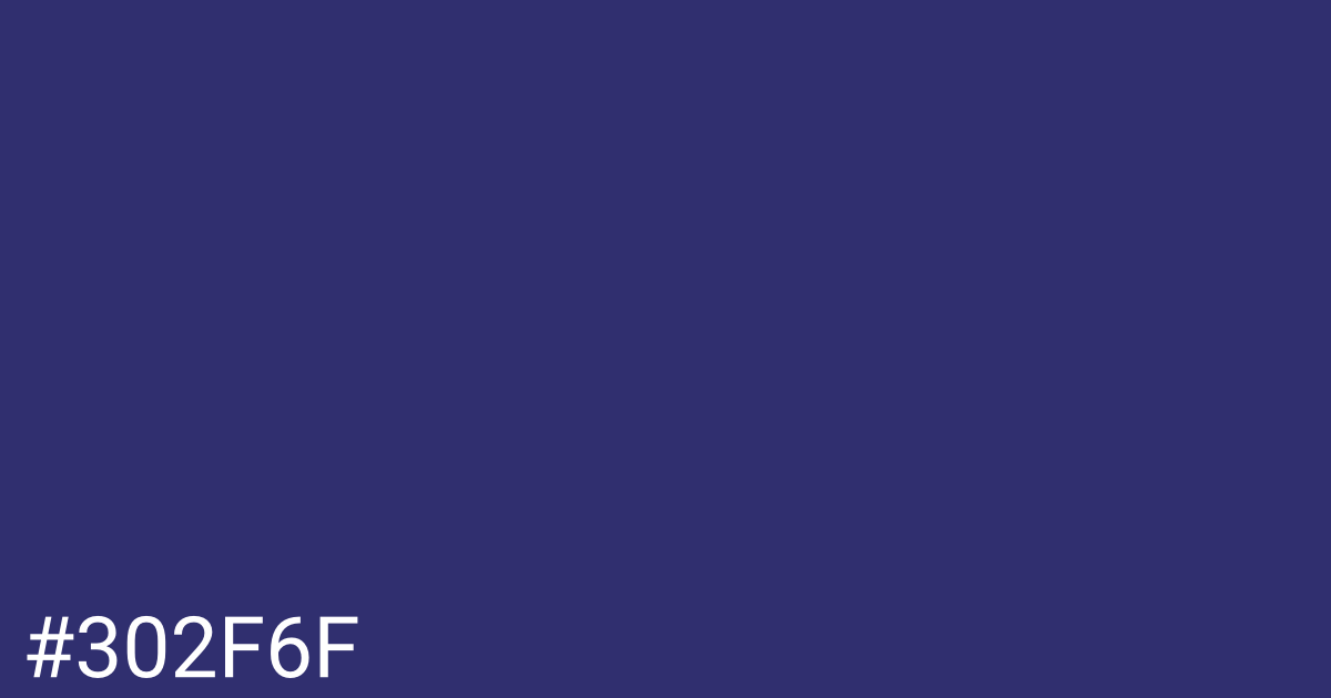 Hex color #302f6f graphic