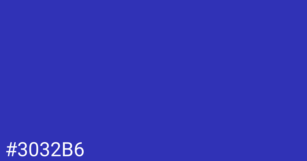 Hex color #3032b6 graphic