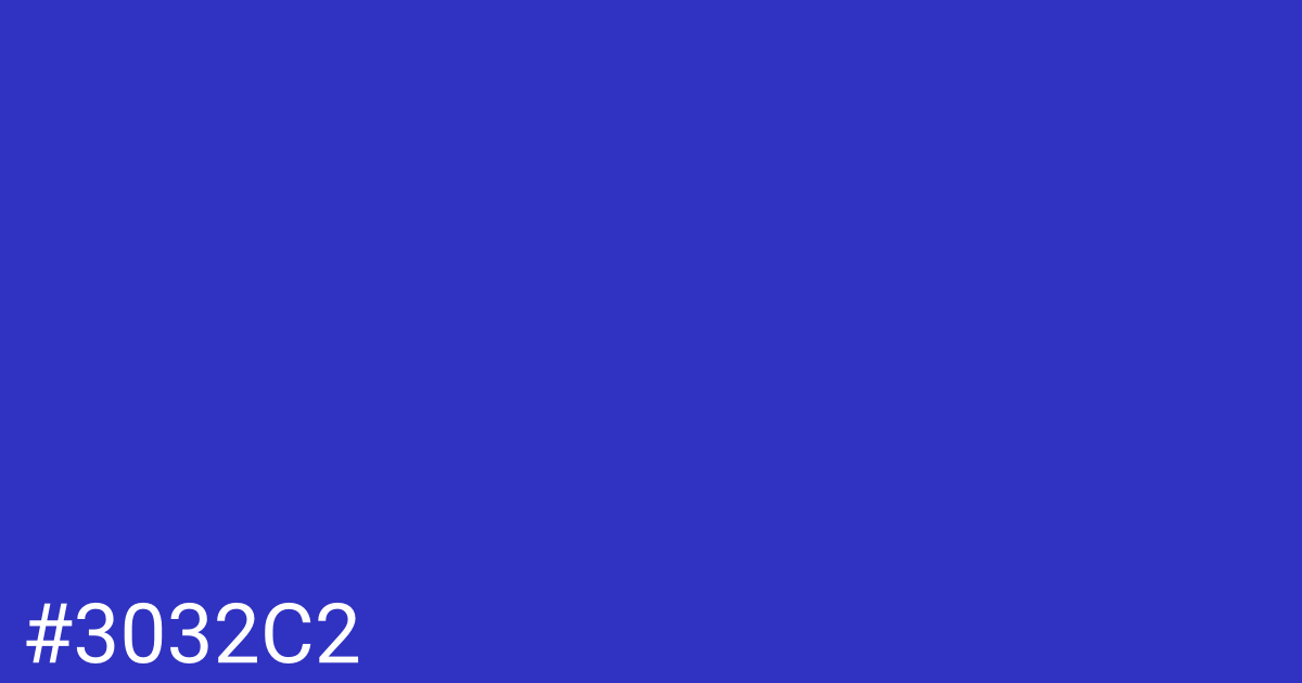 Hex color #3032c2 graphic