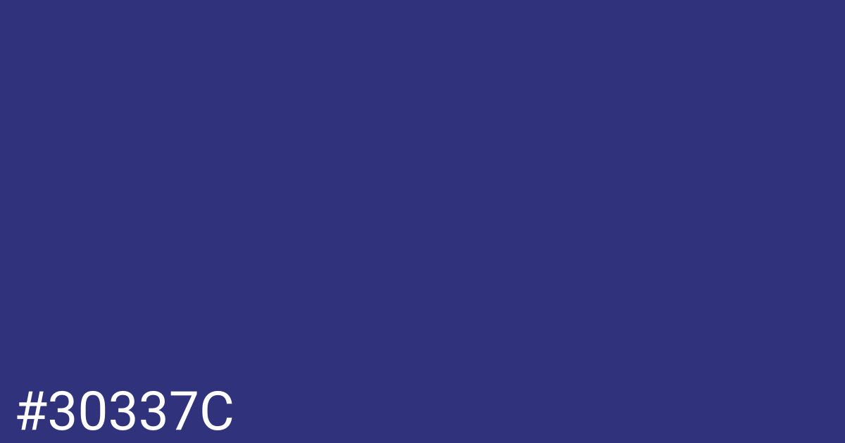 Hex color #30337c graphic