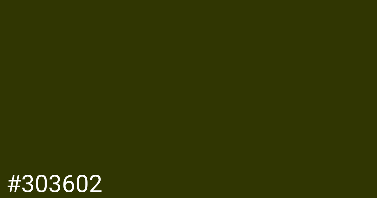 Hex color #303602 graphic