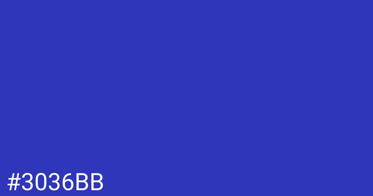 Hex color #3036bb graphic