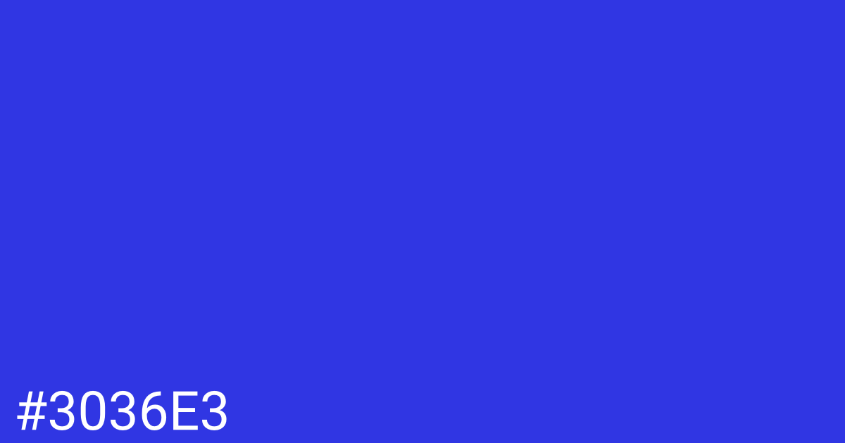 Hex color #3036e3 graphic