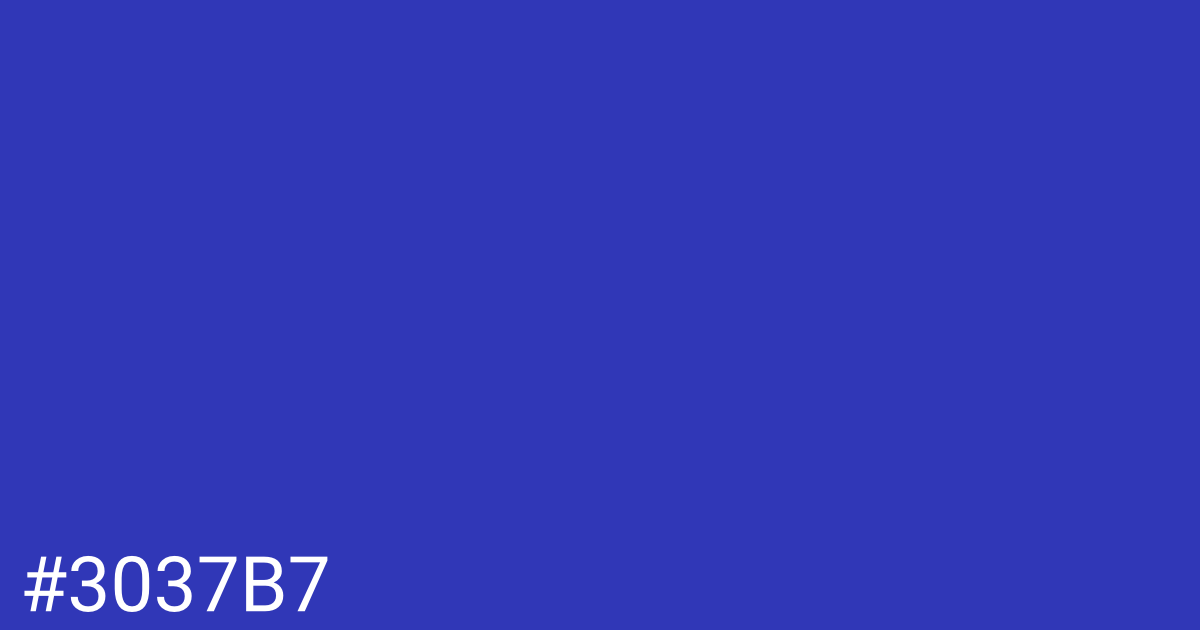 Hex color #3037b7 graphic