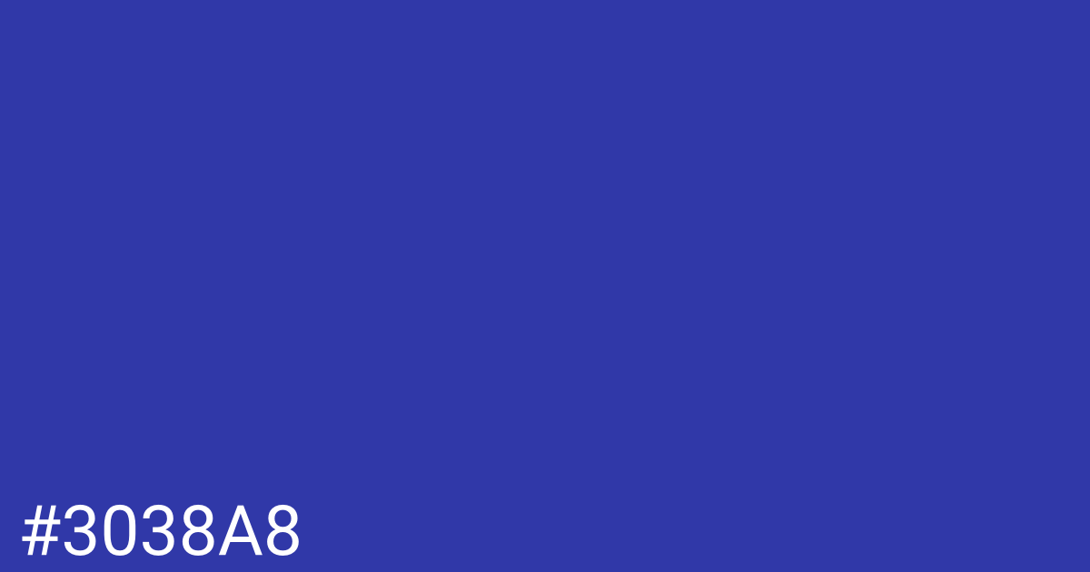 Hex color #3038a8 graphic