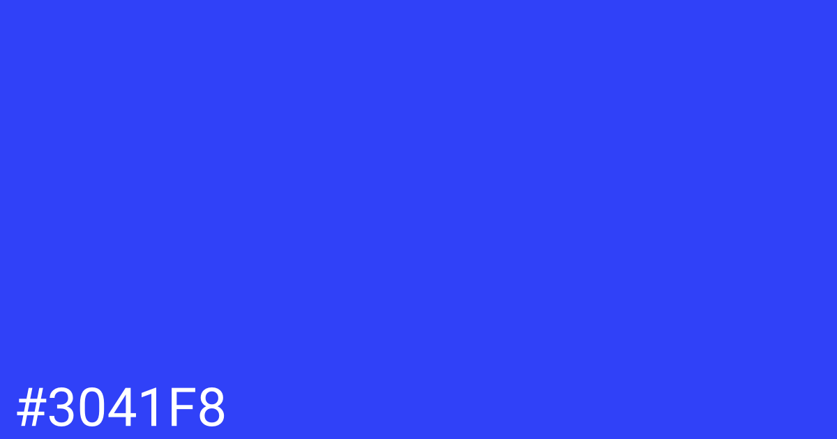 Hex color #3041f8 graphic