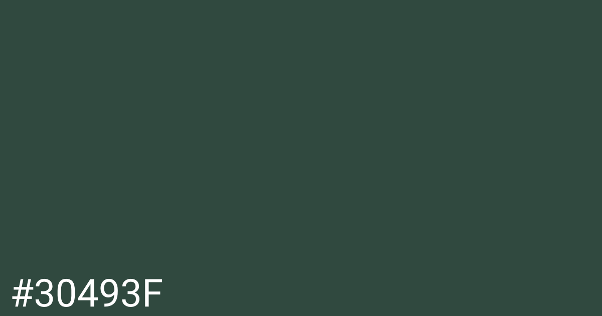 Hex color #30493f graphic