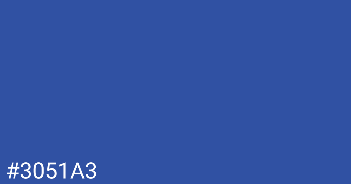 Hex color #3051a3 graphic