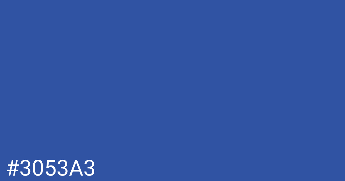 Hex color #3053a3 graphic